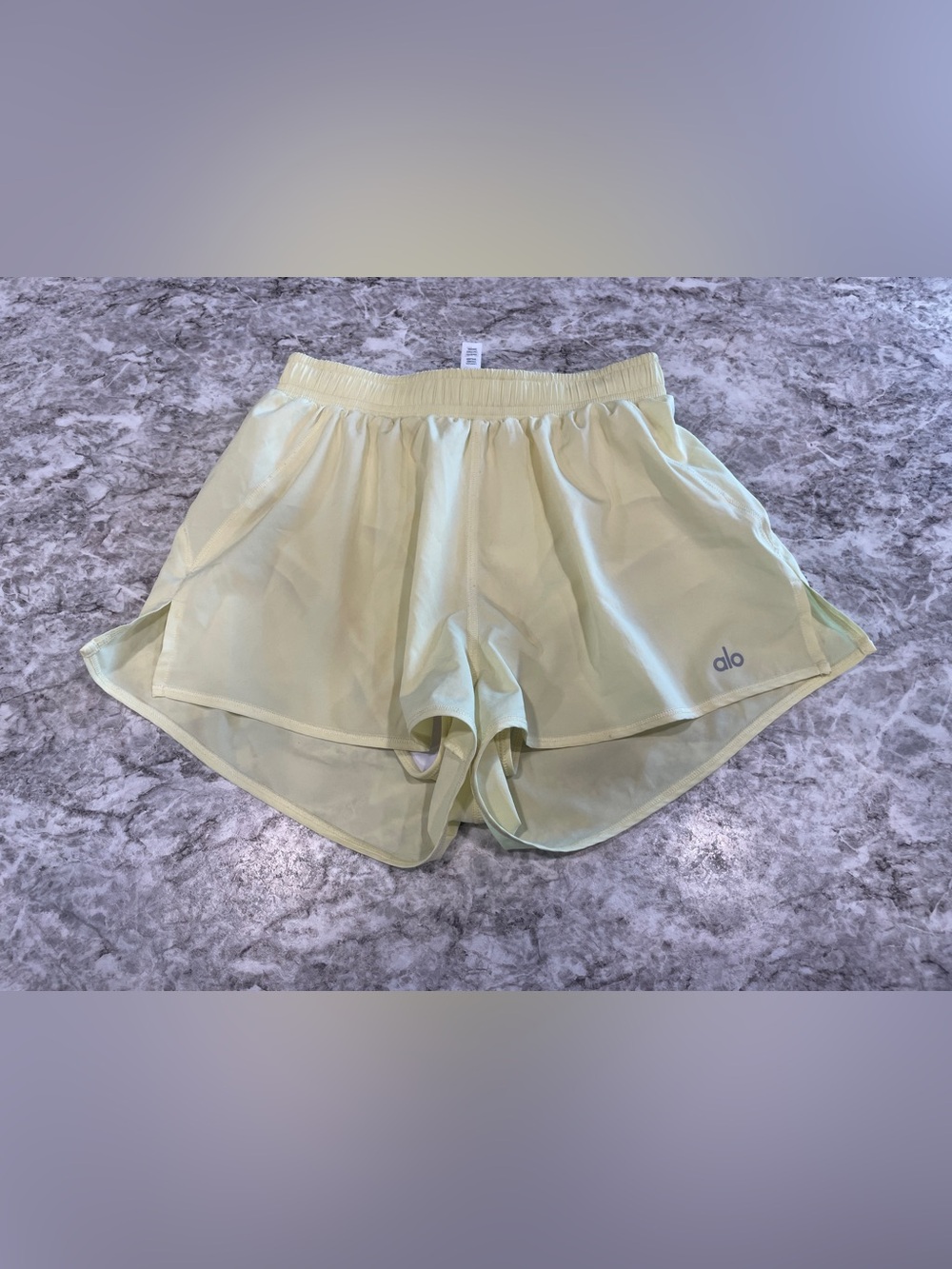 ALO Yoga Women's Shorts- pale yellow XS